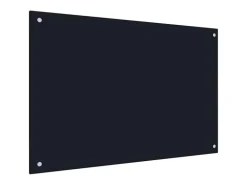 vidaXL Küchenrückwand Schwarz 90x60 cm Hartglas 249489