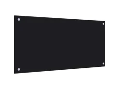 vidaXL Küchenrückwand Schwarz 80x40 cm Hartglas 249484
