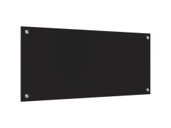 vidaXL Küchenrückwand Schwarz 90 x 40 cm Gehärtetes Glas 42018038