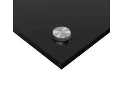vidaXL Küchenrückwand Schwarz 80 x 50 cm Gehärtetes Glas 42018036