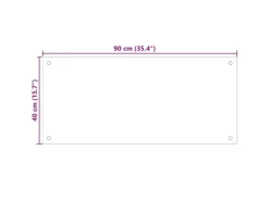 vidaXL Küchenrückwand Transparent 90×40 cm Hartglas 249472
