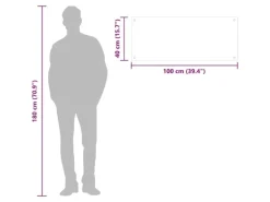 vidaXL Küchenrückwand Transparent 100×40 cm Hartglas 249475