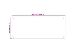 vidaXL Küchenrückwand Transparent 100×40 cm Hartglas 249475