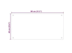 vidaXL Küchenrückwand Transparent 80×40 cm Hartglas 249469