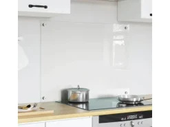 vidaXL Küchenrückwand Transparent 80 x 60 cm Gehärtetes Glas 42018025