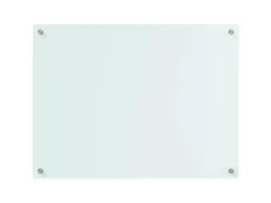 vidaXL Küchenrückwand Weiß 80 x 60 cm Gehärtetes Glas 42018013