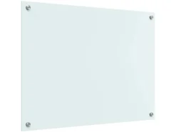 vidaXL Küchenrückwand Weiß 80 x 60 cm Gehärtetes Glas 42018013