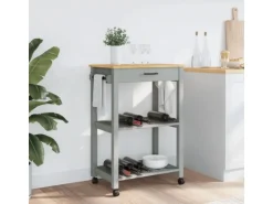 vidaXL Küchenwagen MONZA 60x40x90 cm Massivholz Kiefer Modell 2