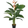 vidaXL Künstliche Pflanze Strelitzia mit Topf Rot 100 cm