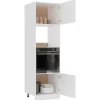 vidaXL Mikrowellenumbauschrank Weiß 60x57x207 cm Holzwerkstoff