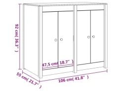 vidaXL Outdoor-Küchenschrank Massivholz Kiefer Modell 1