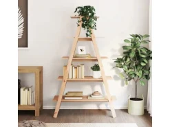 vidaXL Regal mit 5 Böden A-Form 110x40x180,5 cm Massivholz Kiefer
