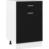 vidaXL Schubunterschrank Schwarz 50x46x81,5 cm Holzwerkstoff