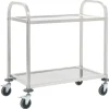 vidaXL 2-Stufiger Servierwagen 96,5 x 55 x 90 cm Edelstahl