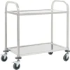 vidaXL 2-Stufiger Servierwagen 95 x 45 x 83,5 cm Edelstahl