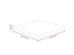 vidaXL Tischplatte Quadratisch 40x40x4 cm Eichenholz Unbehandelt