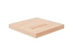vidaXL Tischplatte Quadratisch 40x40x4 cm Eichenholz Unbehandelt