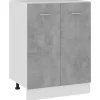 vidaXL Unterschrank Betongrau 60x46x81,5 cm Holzwerkstoff