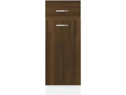 vidaXL Unterschrank mit Schublade Braun Eichen-Optik 30x46x81,5 cm