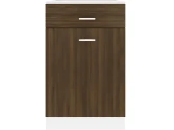 vidaXL Unterschrank mit Schublade Braun Eiche-Optik 50x46x81,5 cm