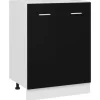 vidaXL Unterschrank Schwarz 60x46x81,5 cm Holzwerkstoff