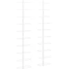 vidaXL Wand-Weinregale für 10 Flaschen 2 Stk. Weiß Metall