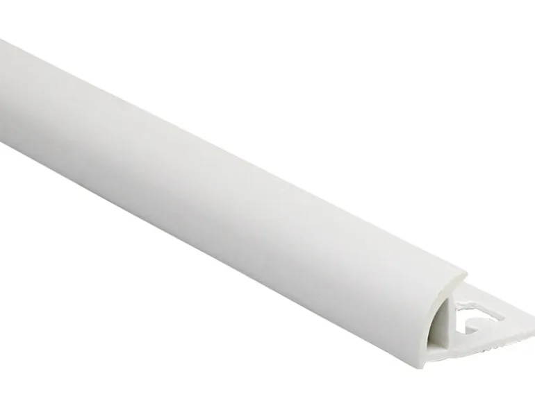 Viertelkreis-Abschlussprofil PVC matt Weiß 10 mm x 1 m