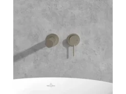 Villeroy & Boch Einhebel-Waschtischauslauf-Set Loop & Friends in Brushed Nickel Matt