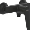 Villeroy & Boch Oasis Duscharmatur Einhebel-Mischbatterie mit Rückflussschutz & Kartusche Aufputzmontage Rund Matt Black