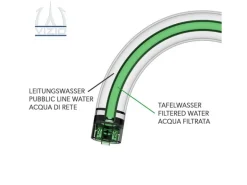 VIZIO 5 Wege Wasserhahn Küchenarmatur Edelstahl Massiv mit 360° Schwenkbarem U Auslauf Hochglanz Poliert