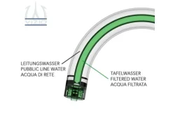 VIZIO 3 Wege Wasserhahn Küchenarmatur Edelstahl Massiv mit 360° Schwenkbarem U Auslauf Hochglanz Poliert