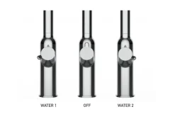 VIZIO 4 Wege Wasserhahn Küchenarmatur BOD mit 360° Schwenkbarem L Auslauf Schwarz Matt
