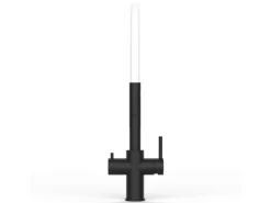 VIZIO 5 Wege Wasserhahn Küchenarmatur Edelstahl Massiv mit 360° Schwenkbarem Auslauf Abnehmbare 2 Strahl Handbrause PVD Schwarz Matt   Weiß