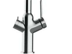 VIZIO 4 Wege Wasserhahn Küchenarmatur BOD mit 360° Schwenkbarem Auslauf Abnehmbare 2 Strahl Handbrause Verchromt   Gelb