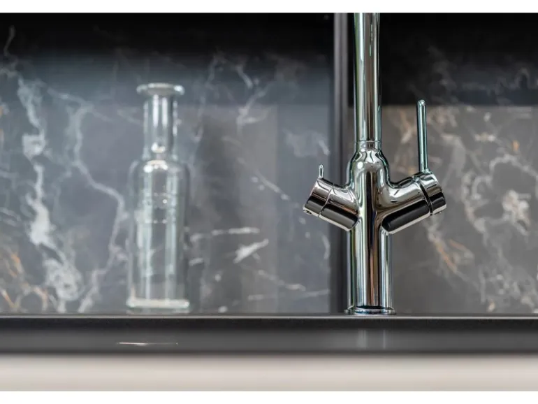 VIZIO 3 Wege Wasserhahn Küchenarmatur BOD mit 360° Schwenkbarem L Auslauf Verchromt