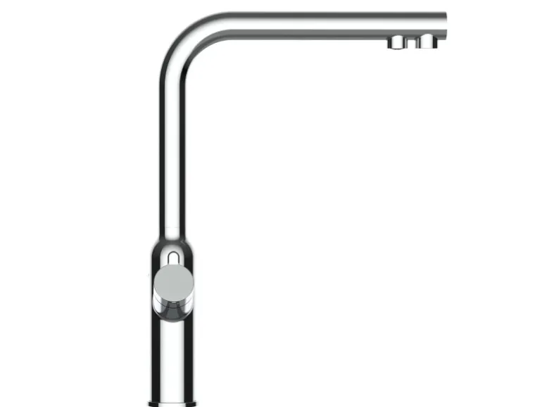VIZIO 3 Wege Wasserhahn Küchenarmatur BOD mit 360° Schwenkbarem L Auslauf Verchromt