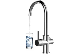 VIZIO 3 Wege Wasserhahn Küchenarmatur FL mit 360° Schwenkbarem U Auslauf