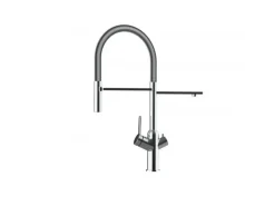 VIZIO 4 Wege Wasserhahn Küchenarmatur BOD mit 360° Schwenkbarem Auslauf Abnehmbare 2 Strahl Handbrause Verchromt