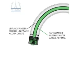 VIZIO 3 Wege Wasserhahn Küchenarmatur FC mit 360° Schwenkbarem U Auslauf Schwarz Matt