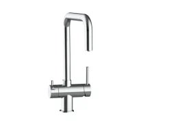 VIZIO NIEDERDRUCK 3 Wege Wasserhahn Küchenarmatur Edelstahl Massiv 360° Schwenkbarem N Auslauf Hochglanz Poliert