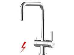 VIZIO NIEDERDRUCK 3 Wege Wasserhahn Küchenarmatur Edelstahl Massiv 360° Schwenkbarem N Auslauf Hochglanz Poliert