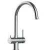 VIZIO NIEDERDRUCK 3 Wege Wasserhahn Küchenarmatur Edelstahl Massiv 360° Schwenkbarem U Auslauf Hochglanz Poliert