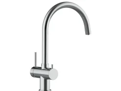 VIZIO NIEDERDRUCK 3 Wege Wasserhahn Küchenarmatur Edelstahl Massiv 360° Schwenkbarem U Auslauf Hochglanz Poliert