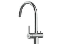 VIZIO NIEDERDRUCK 3 Wege Wasserhahn Küchenarmatur Edelstahl Massiv 360° Schwenkbarem U Auslauf Hochglanz Poliert