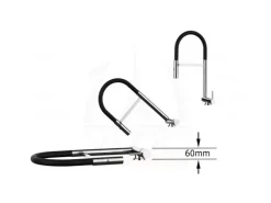 VIZIO NIEDERDRUCK Wasserhahn Vorfenster Küchenarmatur Umklappbar 6 CM 360° Schwenkbarem Auslauf Abnehmbare 2 Strahl Brause Chrom   Schwarz Matt