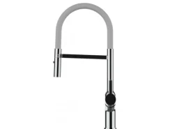 VIZIO Wasserhahn Küchenarmatur BOD mit 360° Schwenkbarem Auslauf Abnehmbare 2 Strahl Handbrause Verchromt Grau