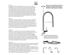 VIZIO Wasserhahn Vorfenster Küchenarmatur Umklappbar 45 CM mit 360° Schwenkbarem L Auslauf Verchromt   Sand Beige