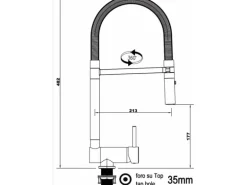 VIZIO Wasserhahn Vorfenster Küchenarmatur Umklappbar 6 CM mit 360° Schwenkbarem Auslauf Abnehmbare 2 Strahl Handbrause Verchromt   Türkis