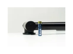 VIZIO Wasserhahn Vorfenster Küchenarmatur Umklappbar 45 CM mit 360° Schwenkbarem Auslauf Abnehmbare 2 Strahl Handbrause Schwarz Matt Schwarz