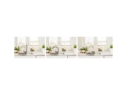 VIZIO Wasserhahn Vorfenster Küchenarmatur Umklappbar 6 CM LINKER HEBEL mit 360° Schwenkbarem U Auslauf Verchromt